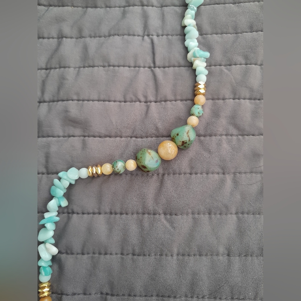 Handmade Amazonite w/Yellow Jade Sun Catcher - Picture 4 of 5
